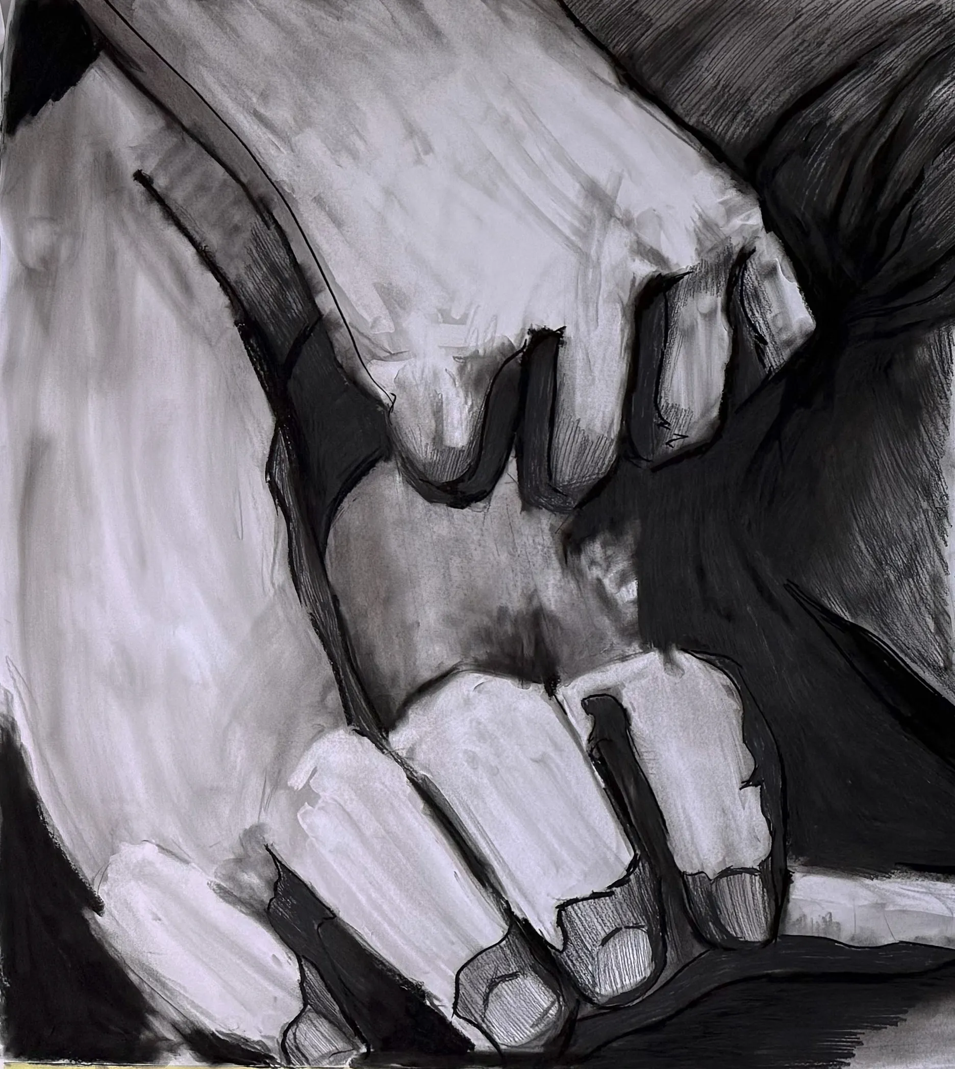 Зображення "Соціум 2" від kohinooooooooooooor, розмір: 230 x 90 см | 90.5 x 35.4 in, матеріали: Вугілля, суха пастель, медіум: Графіка, місто: Київ, серія: Ейфорбіа хеліоскопія, ціна: €500 Фото 2 з 6.