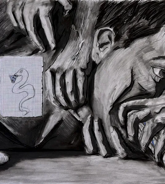 Image of Untitled by kohinooooooooooooor, size: 230 x 90 см | 90.5 x 35.4 in, Graphics medium, part of the Ейфорбіа хеліоскопія series, priced at €500 Photo 3 of 6.